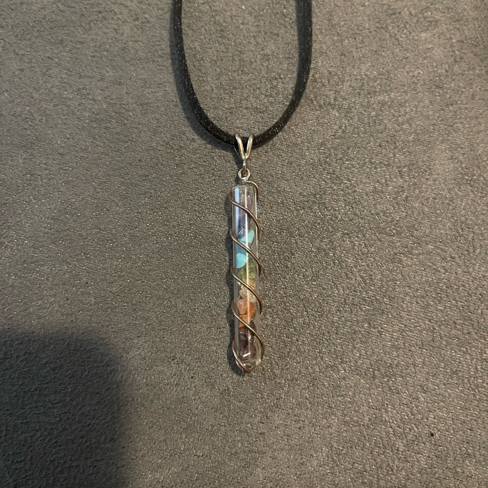 Chakra Glass Vial Necklace